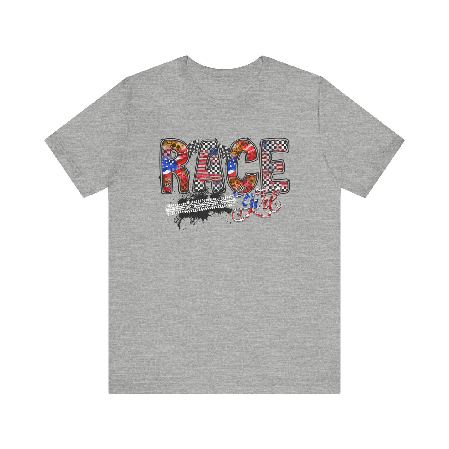 American Race Girl- Adult T-Shirt
