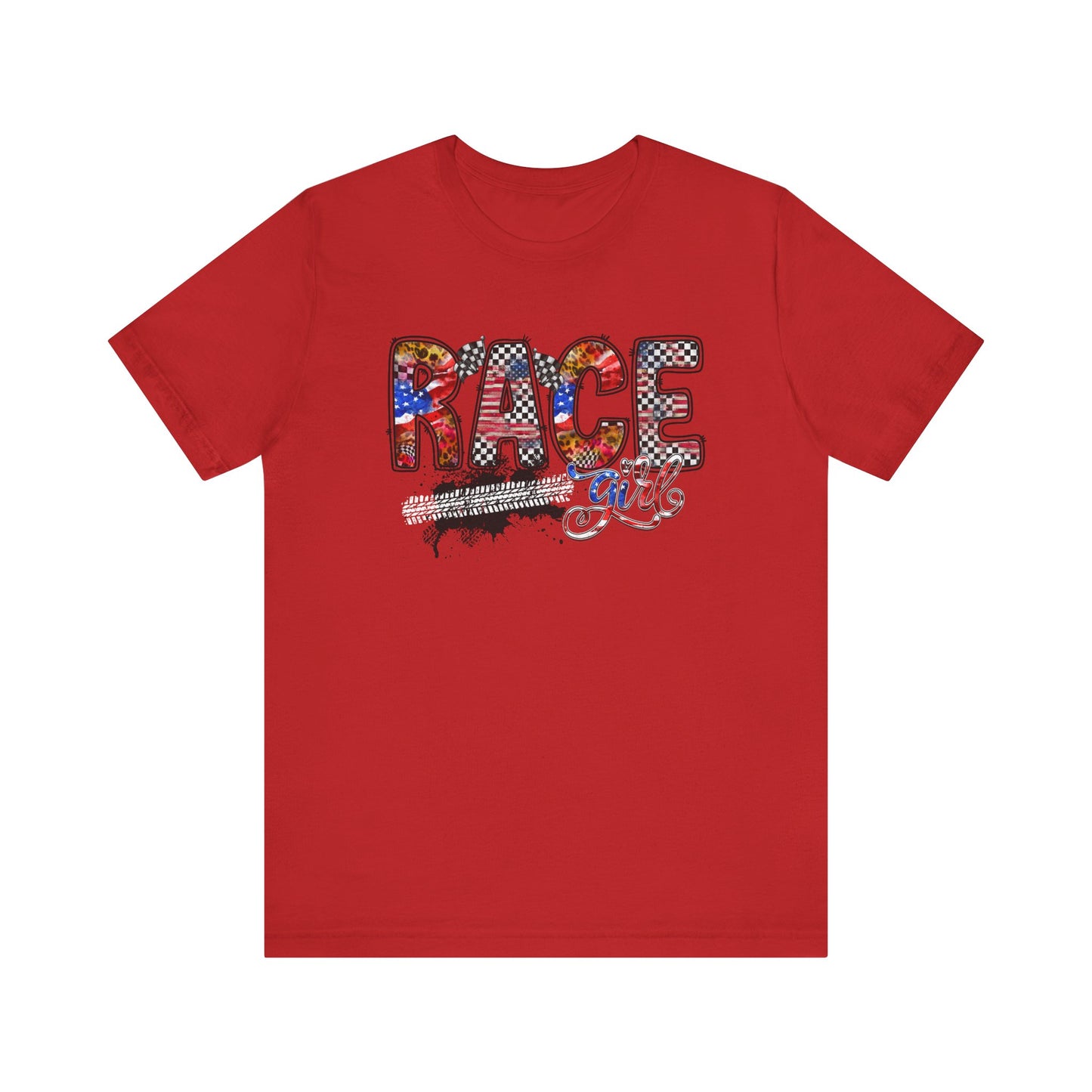 American Race Girl- Adult T-Shirt