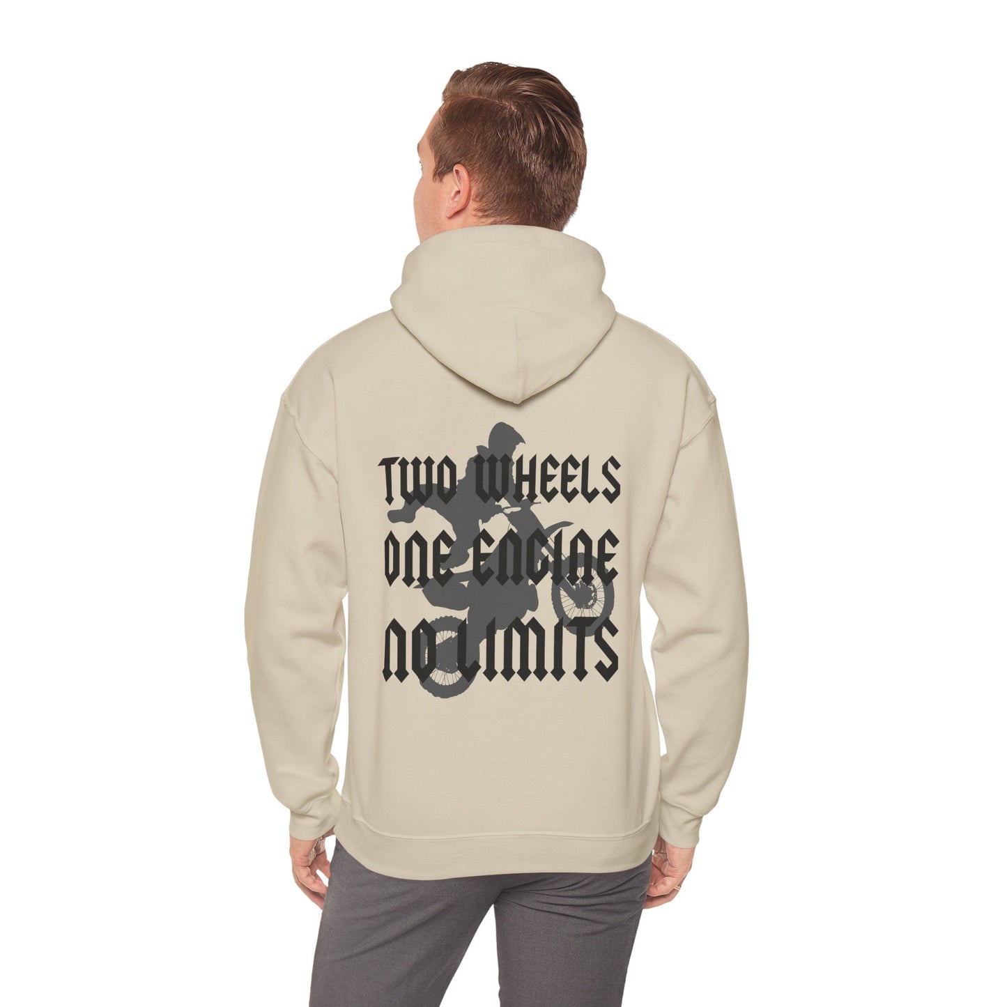 Two Wheels No Limits- Adult Hooded Sweatshirt