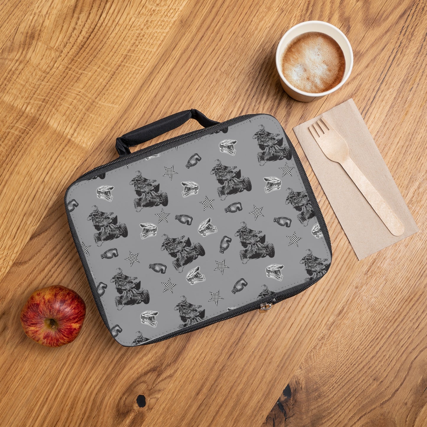 Quad Racing - Lunch Bag Gray