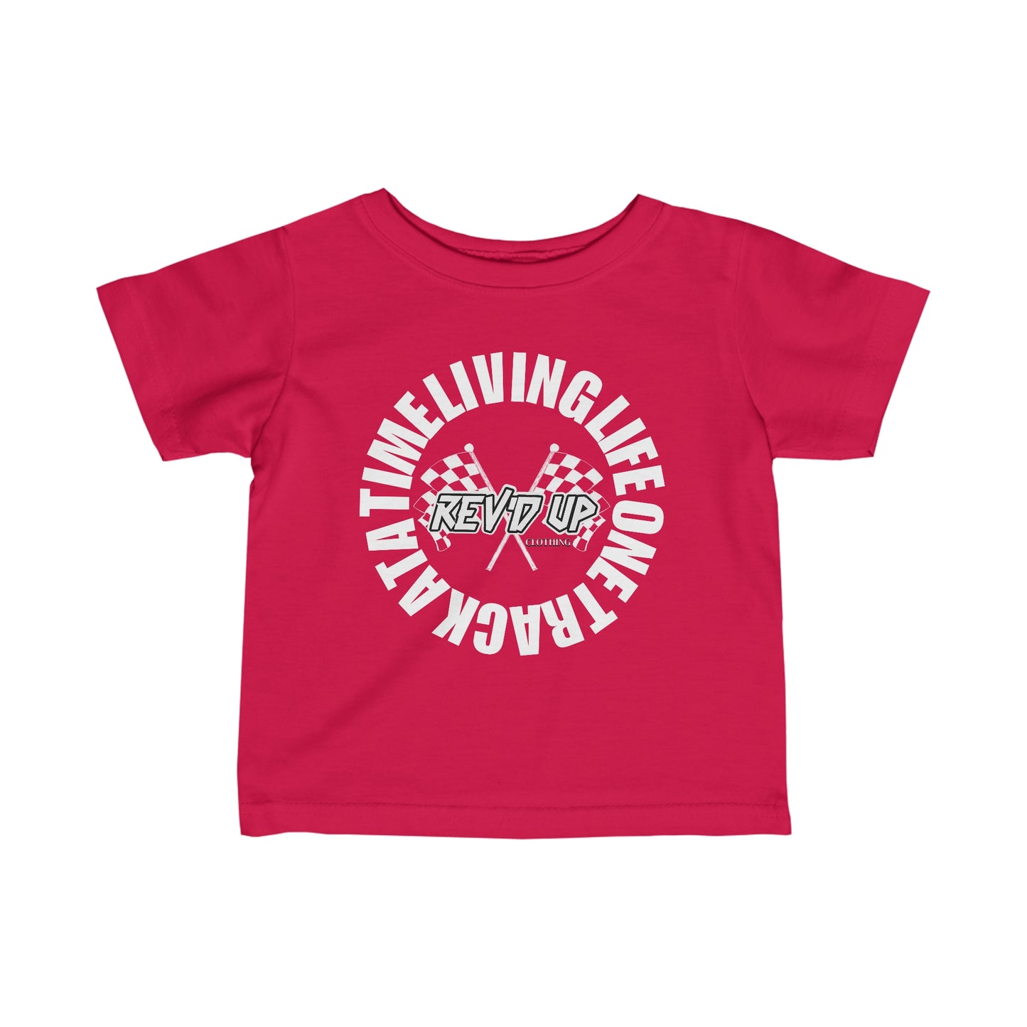 Living Life One Track At A Time White Rev'd Up Clothing - Infant T-Shirt