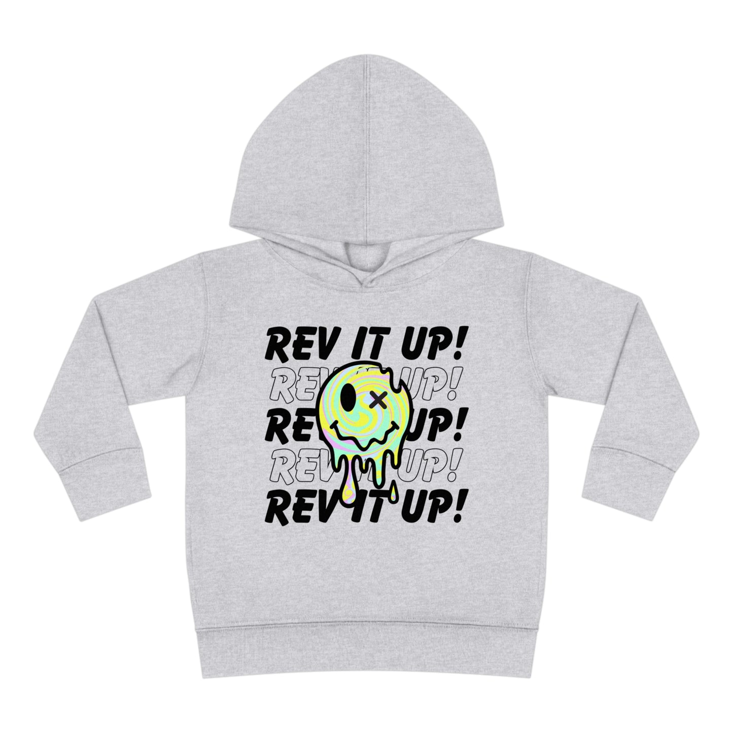 Rev It Up Retro Smiley -Toddler Hooded Sweatshirt
