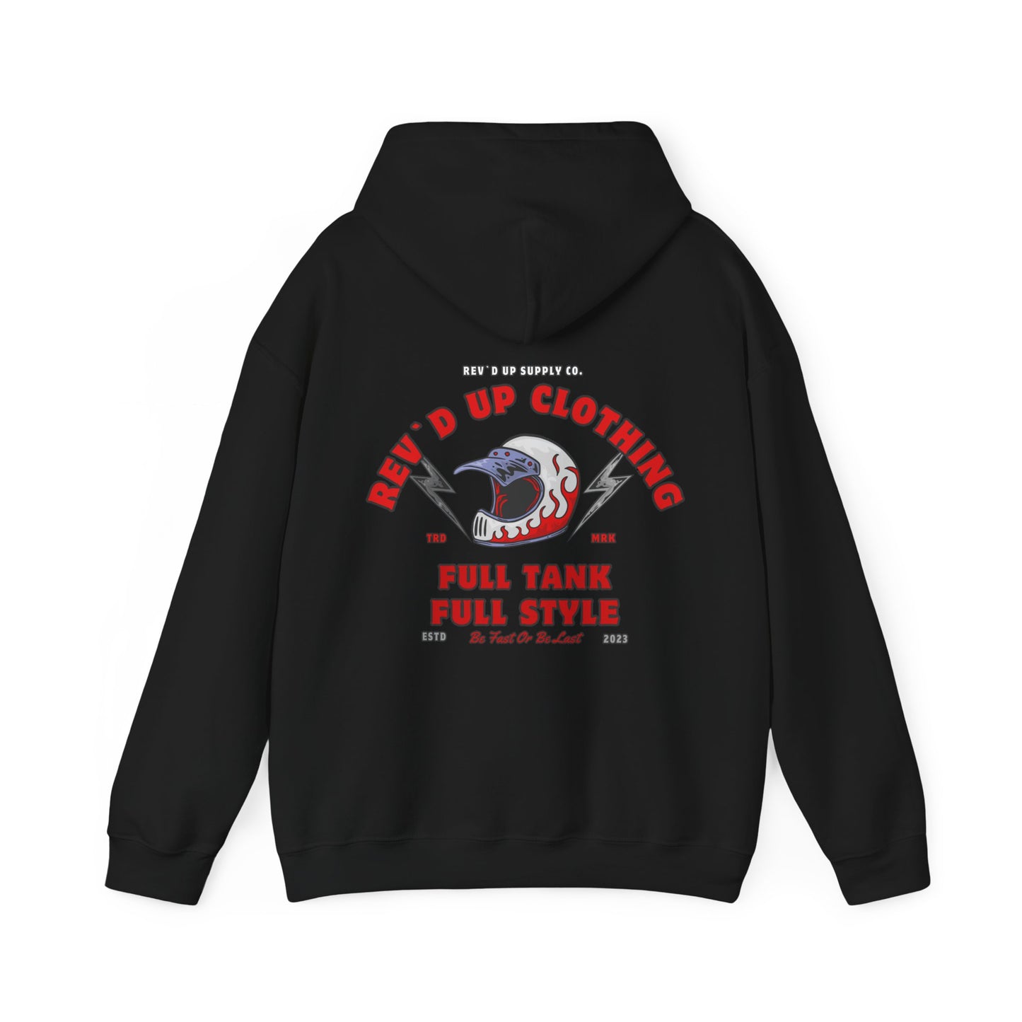 Vintage Helmet Back Logo- Adult Hooded Sweatshirt