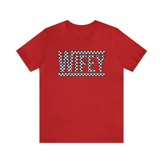 Checkered Wifey- Adult T-Shirt