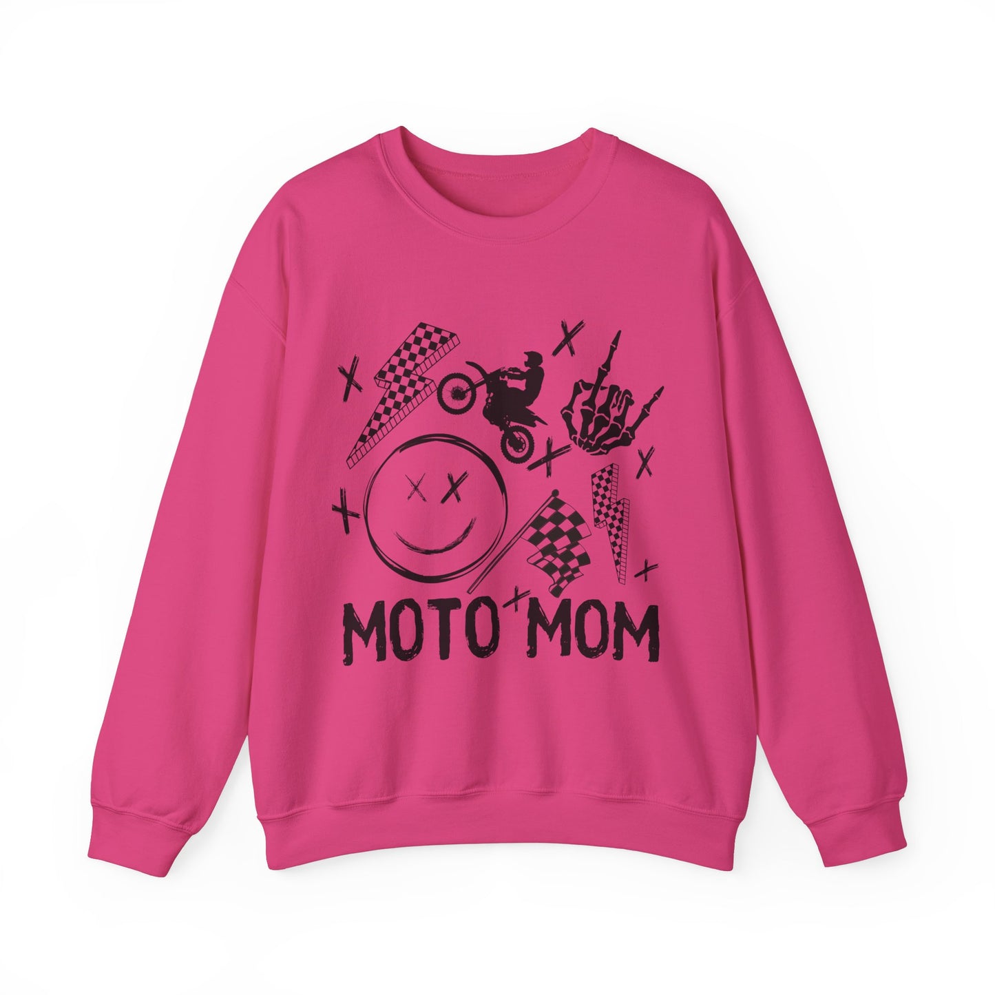 Moto Mom Collage- Adult Crewneck Sweatshirt