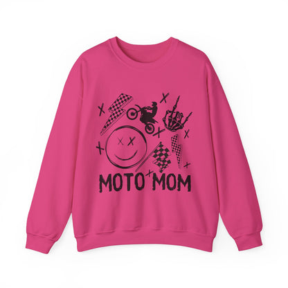 Moto Mom Collage- Adult Crewneck Sweatshirt