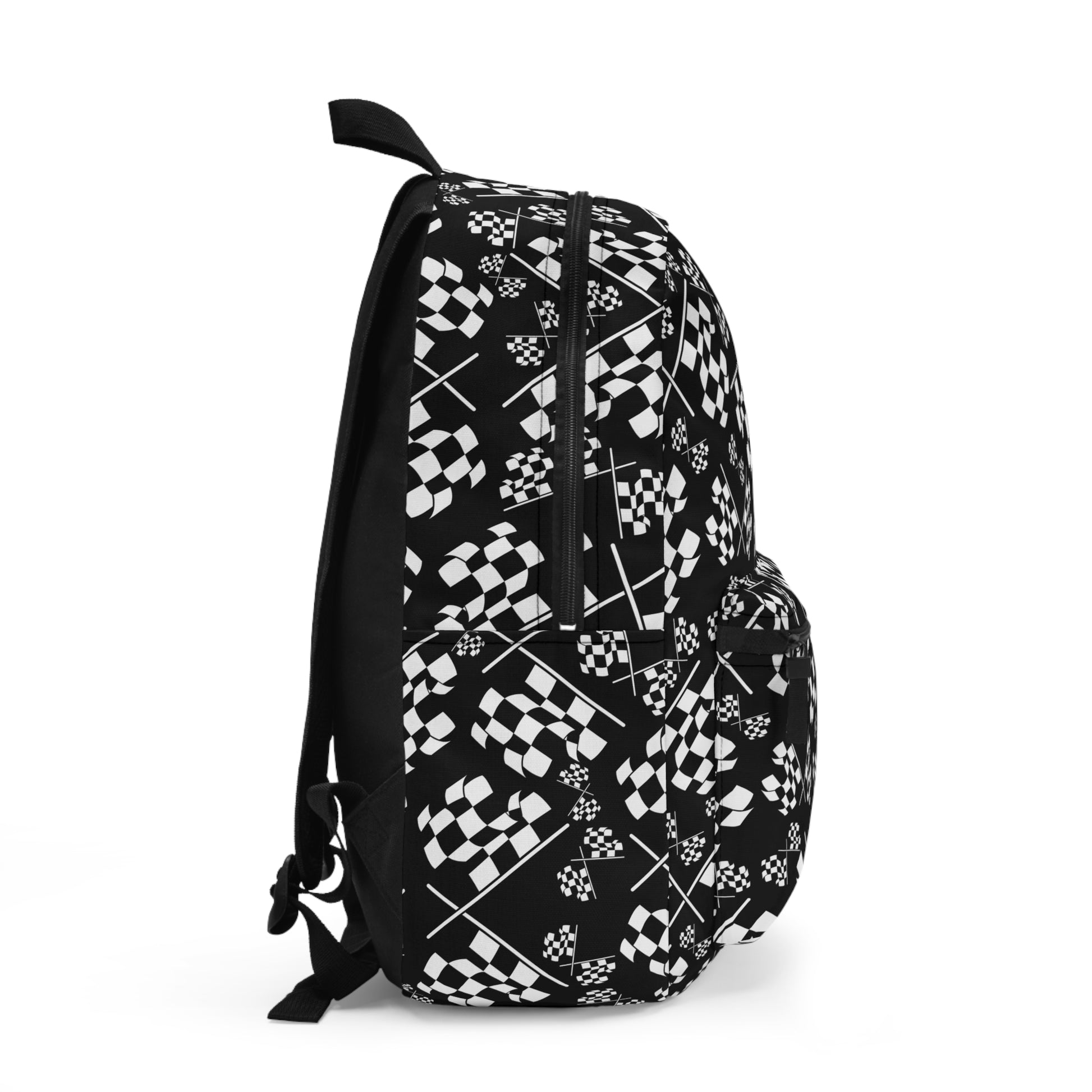 checkerd flag mini backpack Checkered Flags - Black