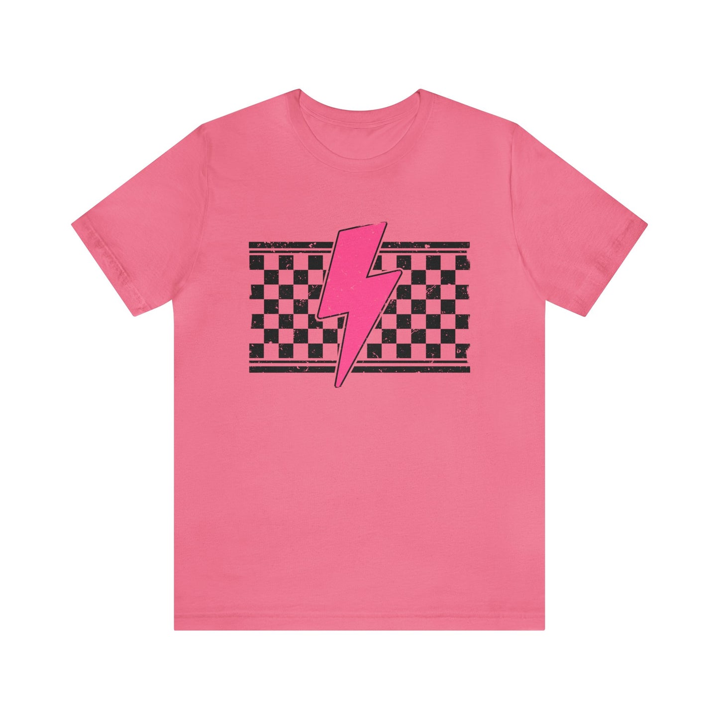 Pink Lightening Bolt- Adult T-Shirt