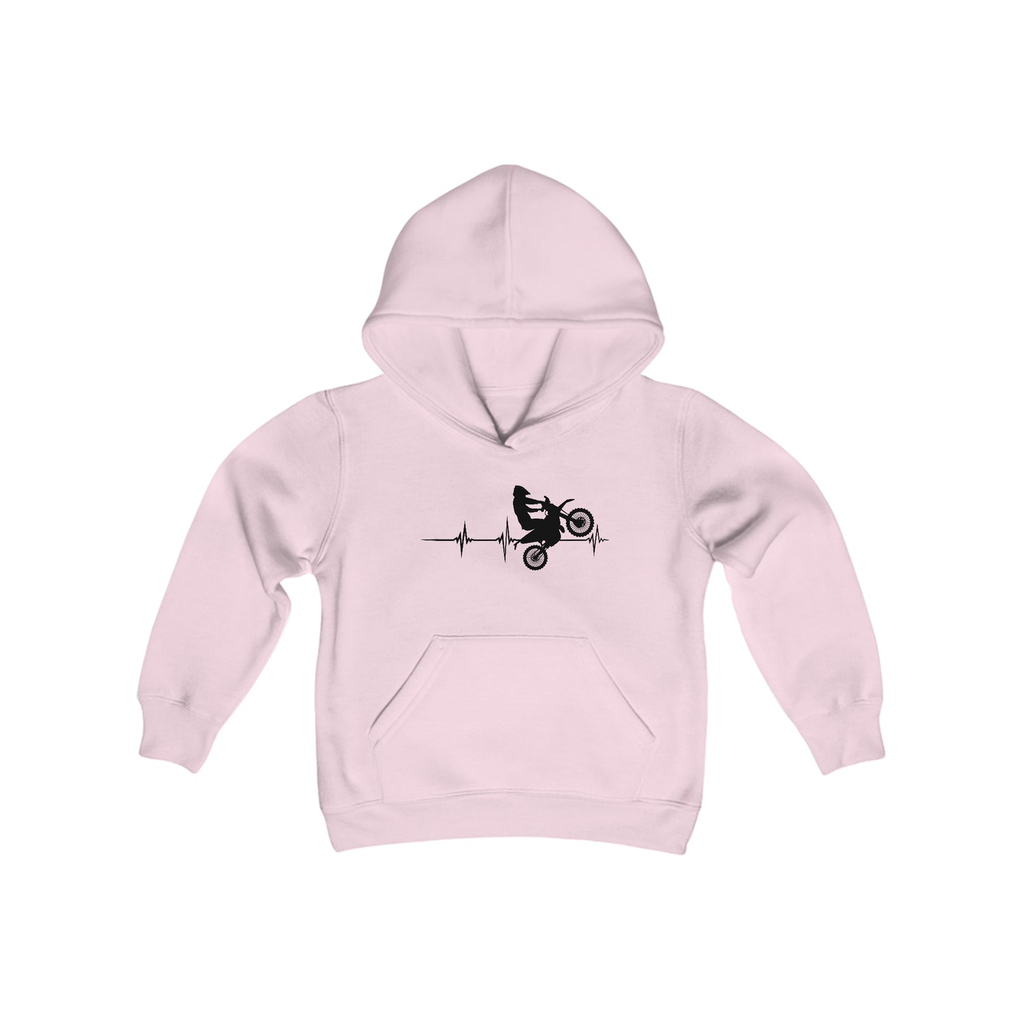 Heart Rate Moto- Youth Hooded Sweatshirt