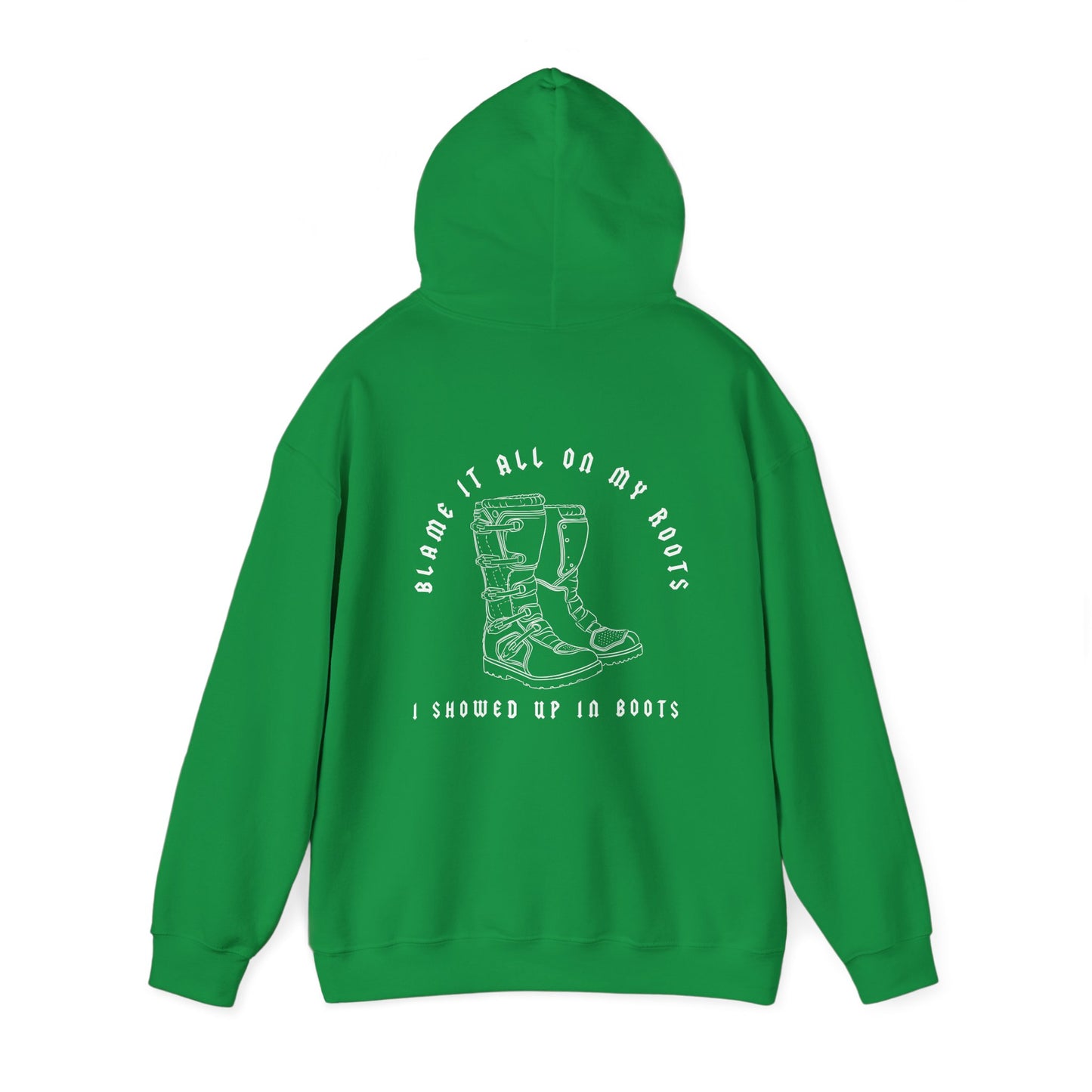 Blame It All On My Roots White Font- Adult Hooded Sweatshirt