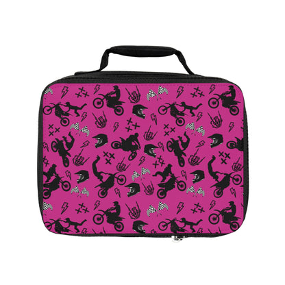 Moto Cross - Lunch Bag - Dark Pink