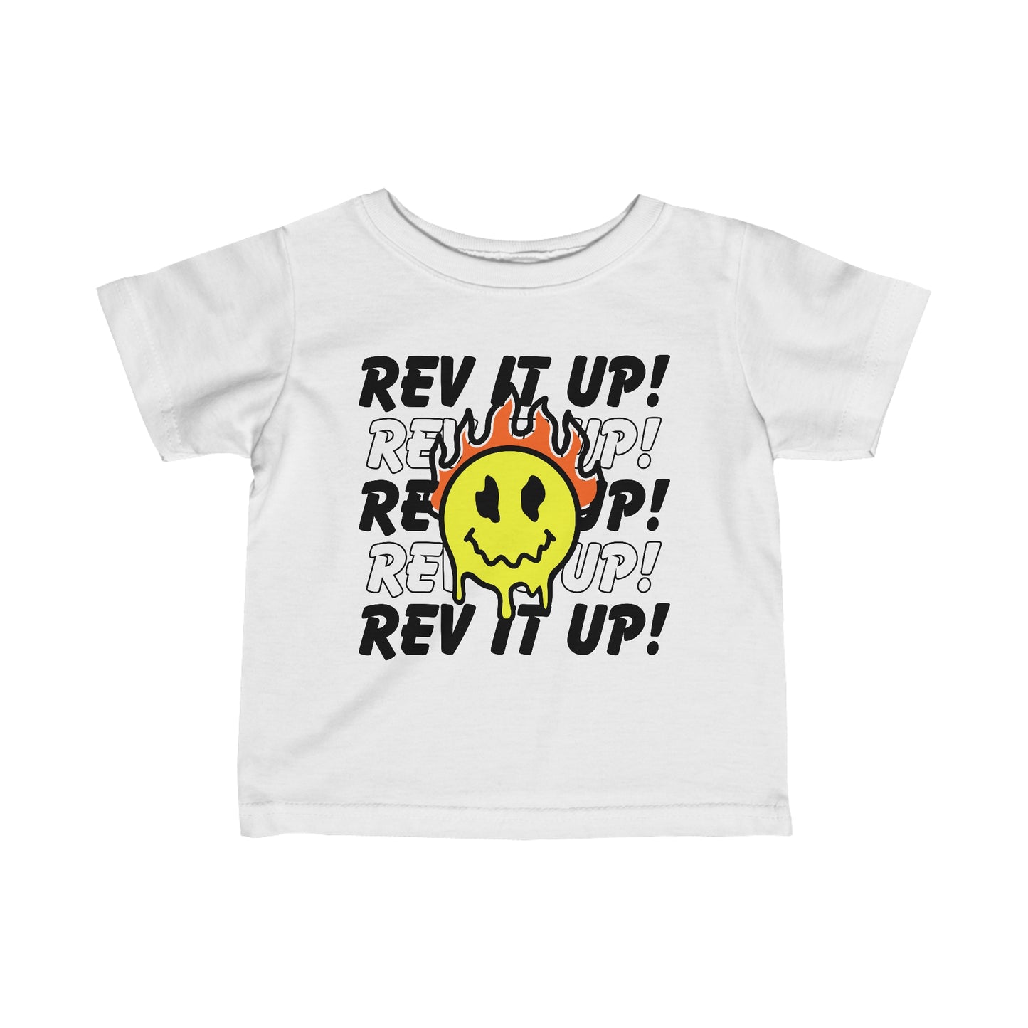 Rev It Up Flame Smiley - Infant T-Shirt