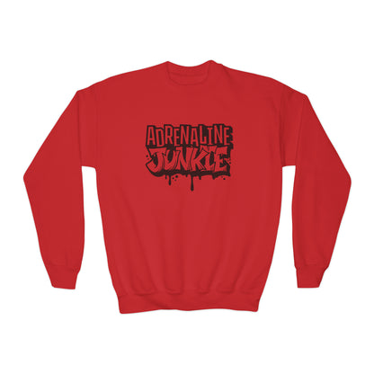 Adrenaline Junkie - Youth Crewneck Sweatshirt