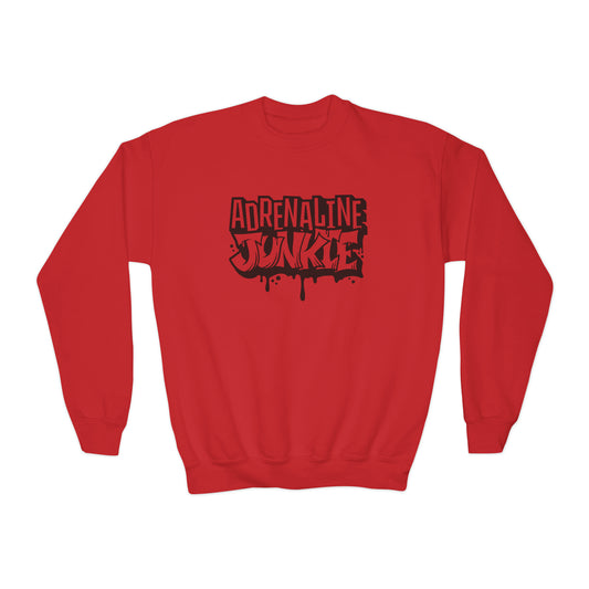 Adrenaline Junkie - Youth Crewneck Sweatshirt