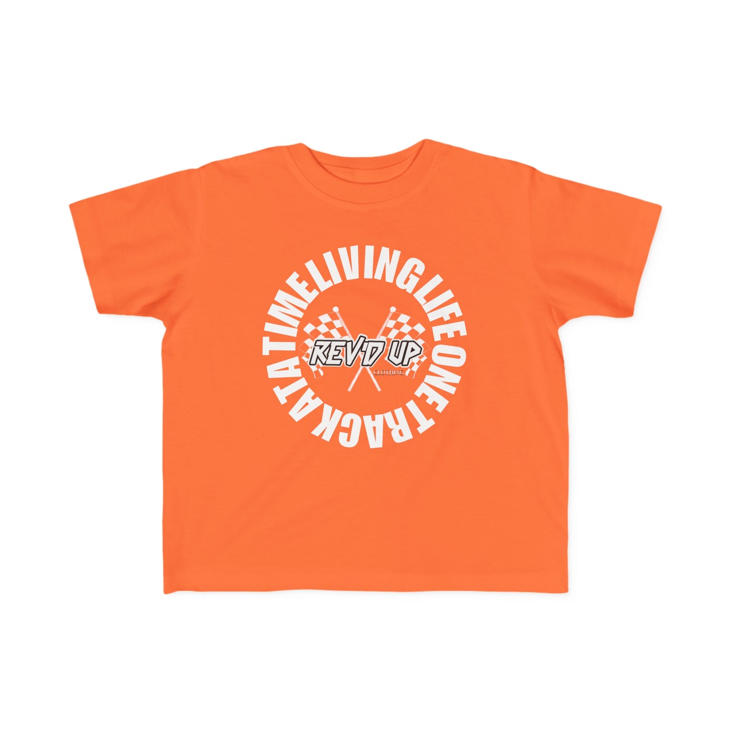 Living Life One Track At A Time White Rev'd Up Clothing - Toddler's T-Shirt