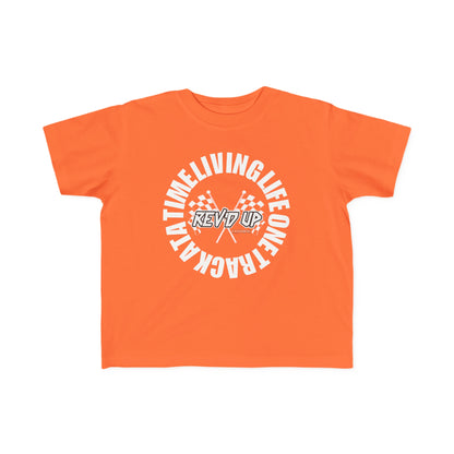 Living Life One Track At A Time White Rev'd Up Clothing - Toddler's T-Shirt