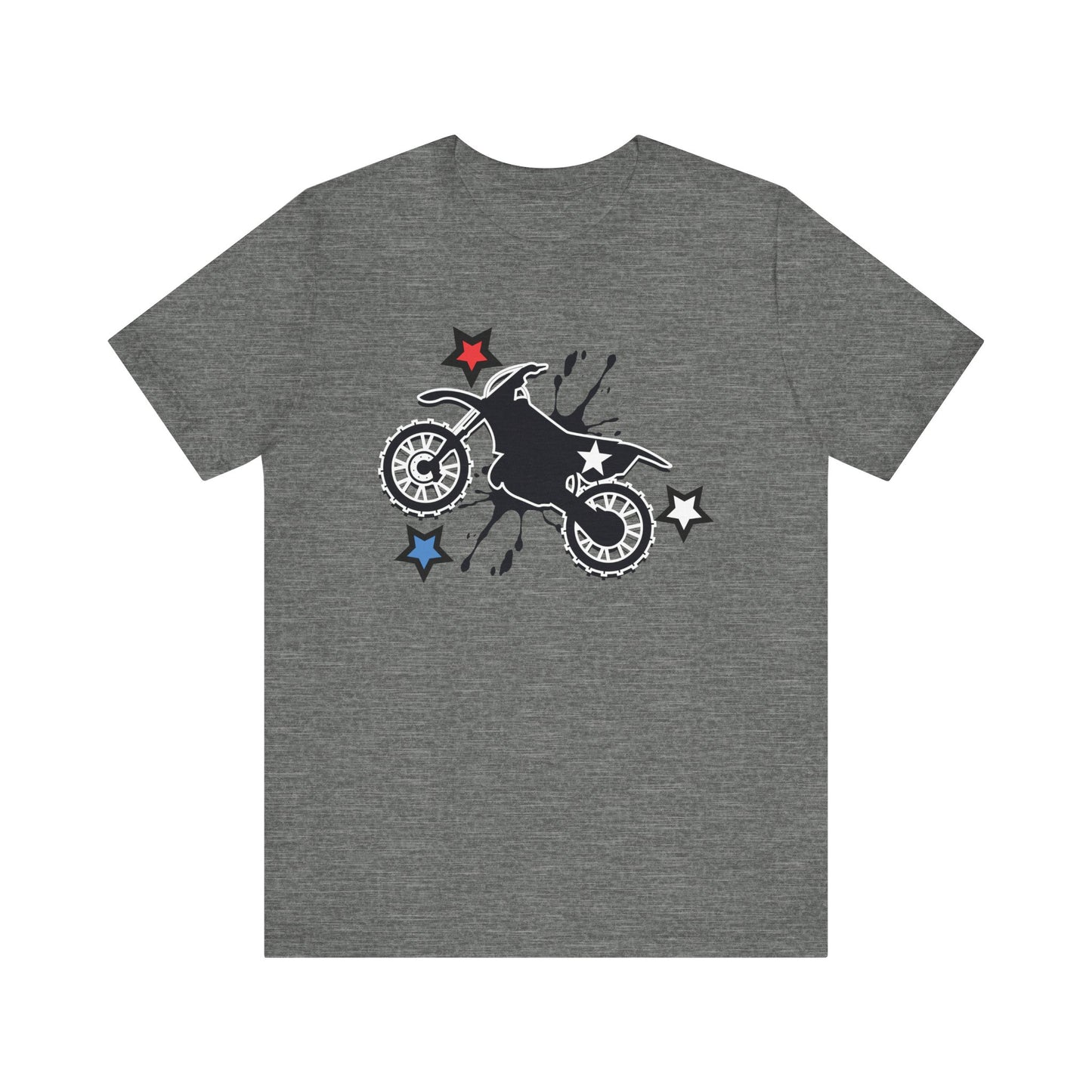 Red White And Blue Dirtbike- Adult T-Shirt