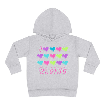 I Love Racing - Toddler Hooded Sweatshirt
