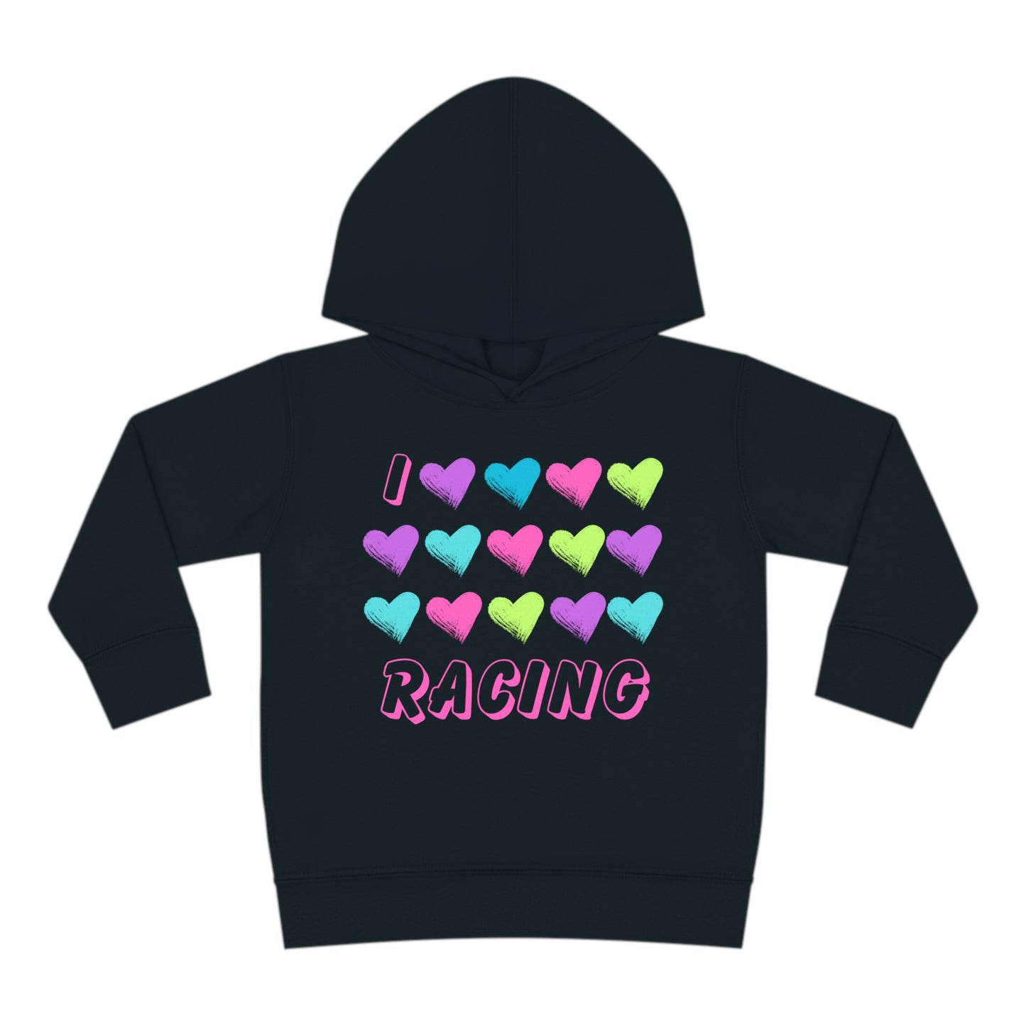 I Love Racing - Toddler Hooded Sweatshirt
