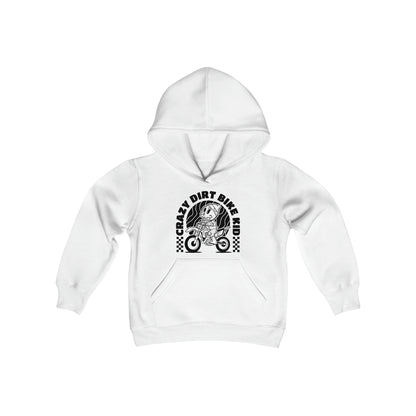 Crazy Dirt Bike Kid-Youth Hooded Sweatshirt