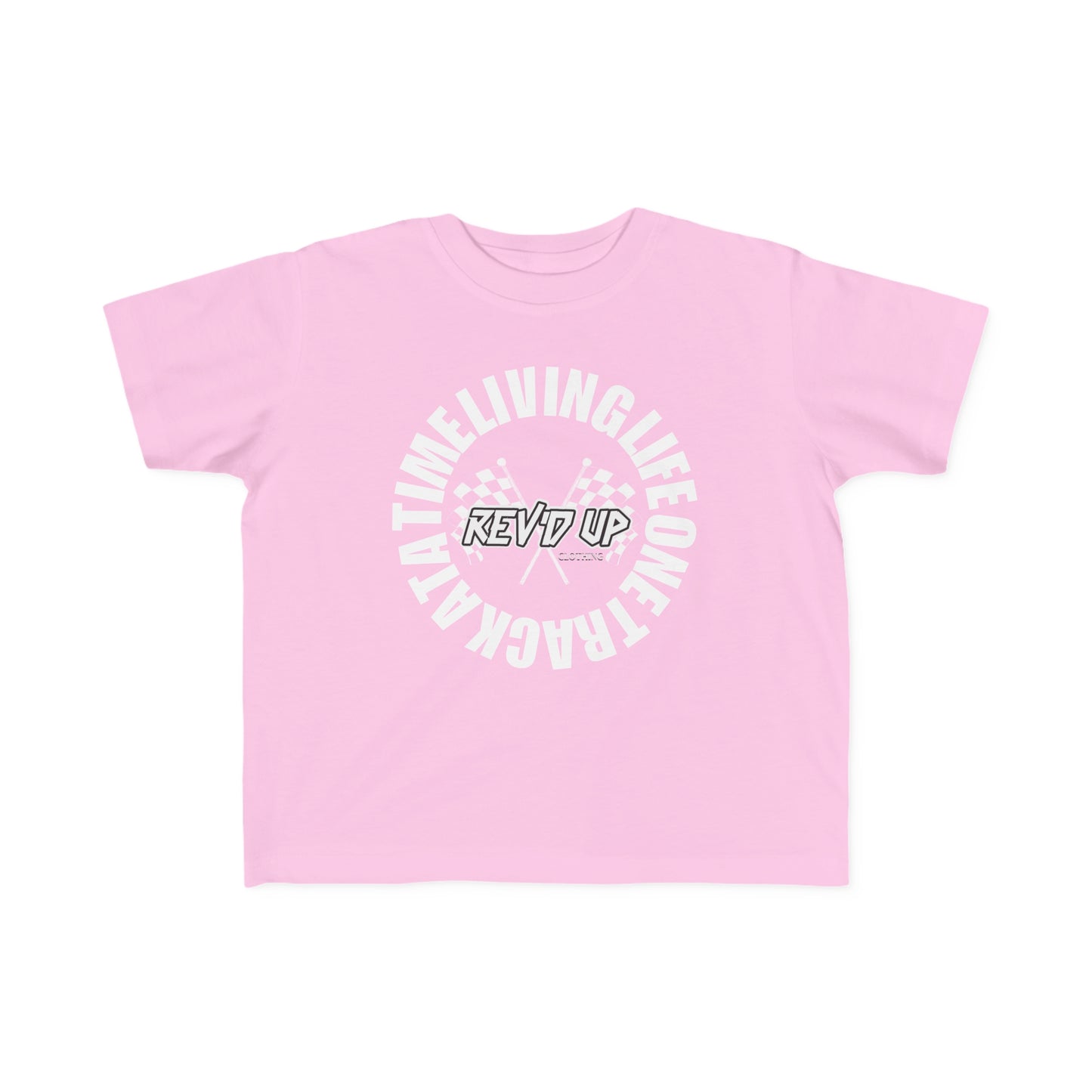 Living Life One Track At A Time White Rev'd Up Clothing - Toddler's T-Shirt