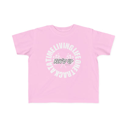 Living Life One Track At A Time White Rev'd Up Clothing - Toddler's T-Shirt