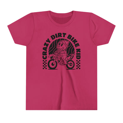 Crazy Dirt Bike Kid- Youth T-Shirt