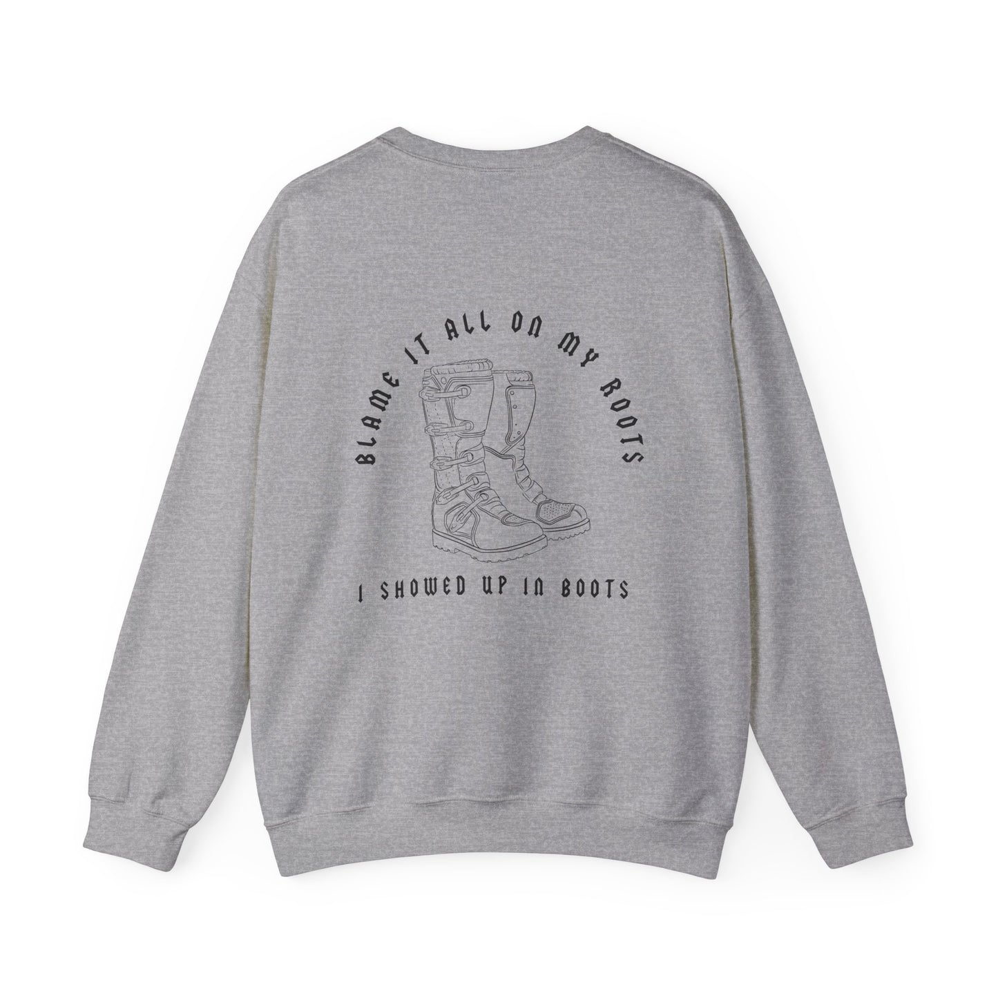 Blame It All On My Roots Black Font- Adult Crewneck Sweatshirt