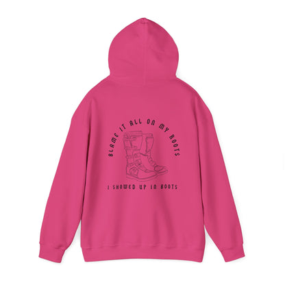 Blame It All On My Roots Black Font- Adult Hooded Sweatshirt