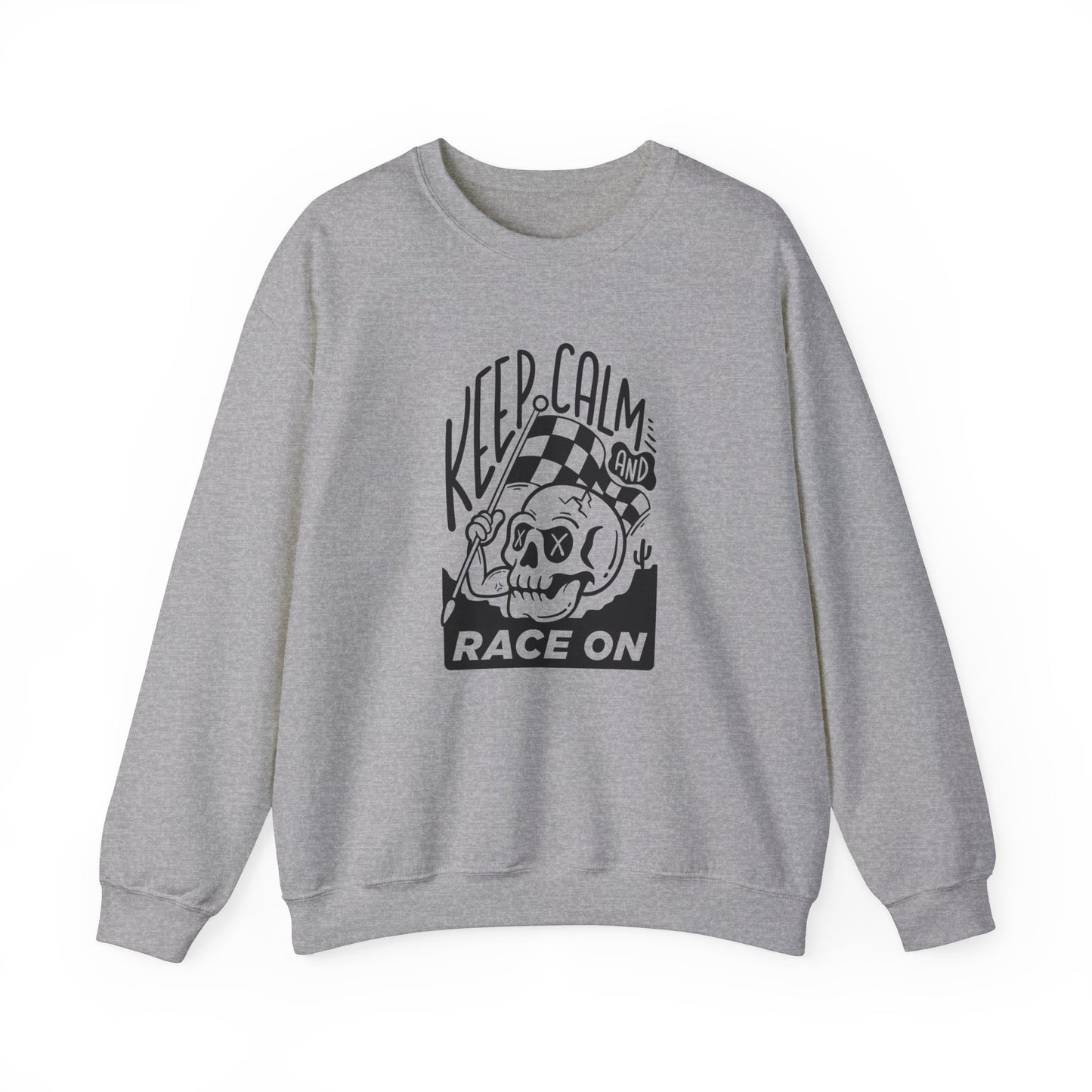 Keep Calm and Ride On- Adult Crewneck Sweatshirt