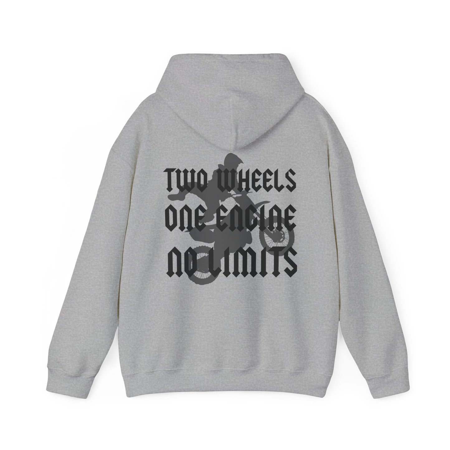 Two Wheels No Limits- Adult Hooded Sweatshirt