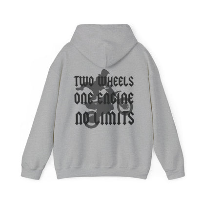 Two Wheels No Limits- Adult Hooded Sweatshirt
