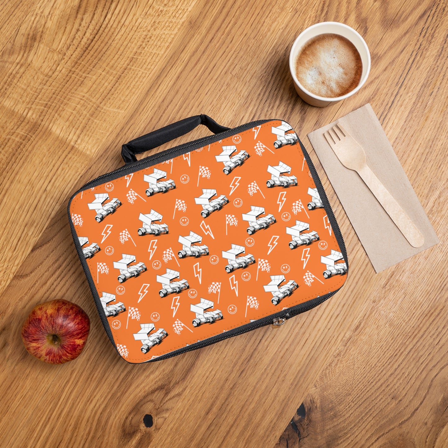 Sprint Car - Micro Racing - Lunch Bag- Crusta Orange