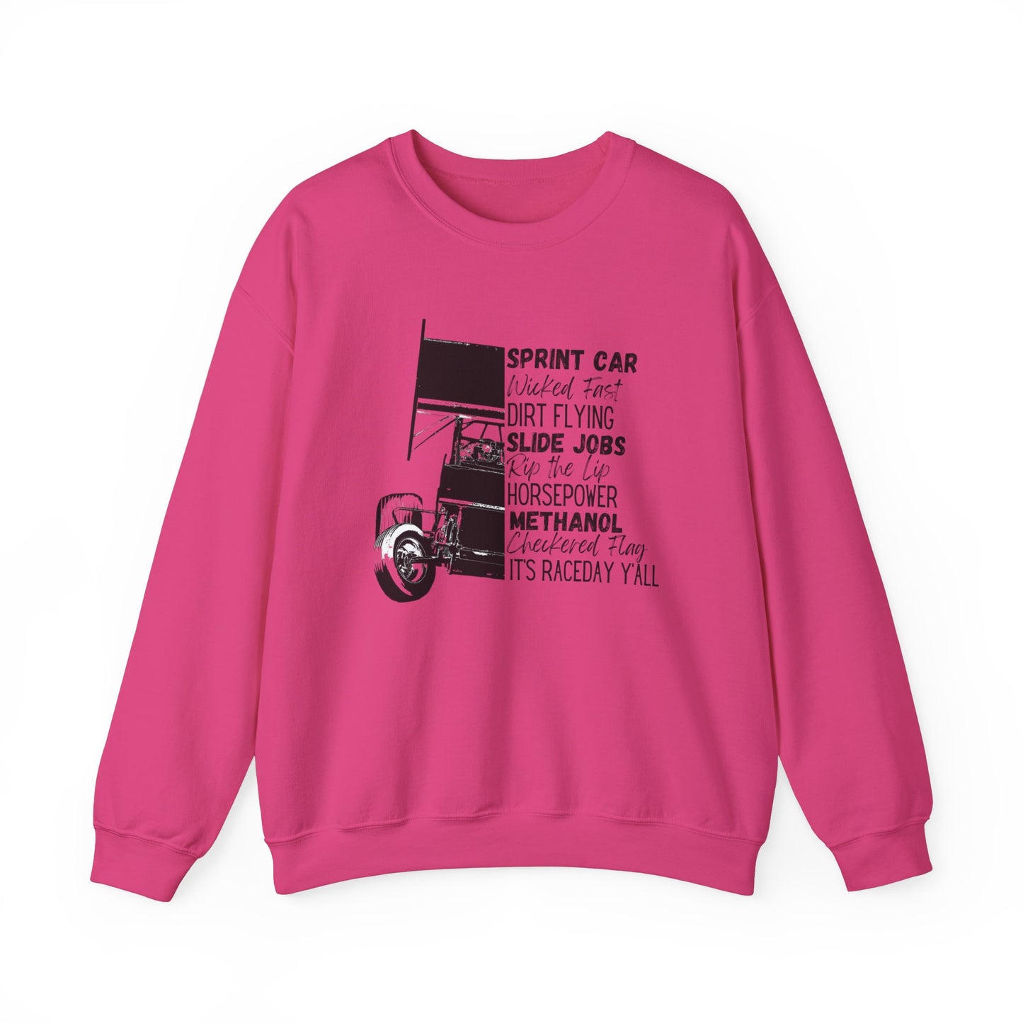 Race Day Sprint Car- Adult Crewneck Sweatshirt