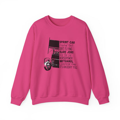 Race Day Sprint Car- Adult Crewneck Sweatshirt