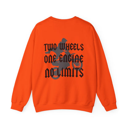 Two Wheels No Limits- Adult Crewneck Sweatshirt