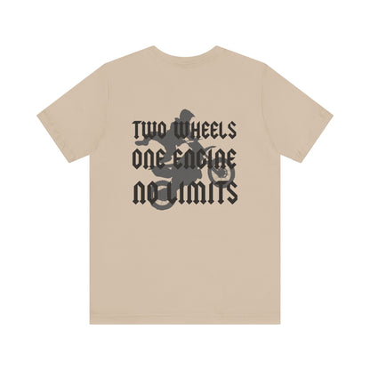 Two Wheels No Limits- Adult T-Shirt