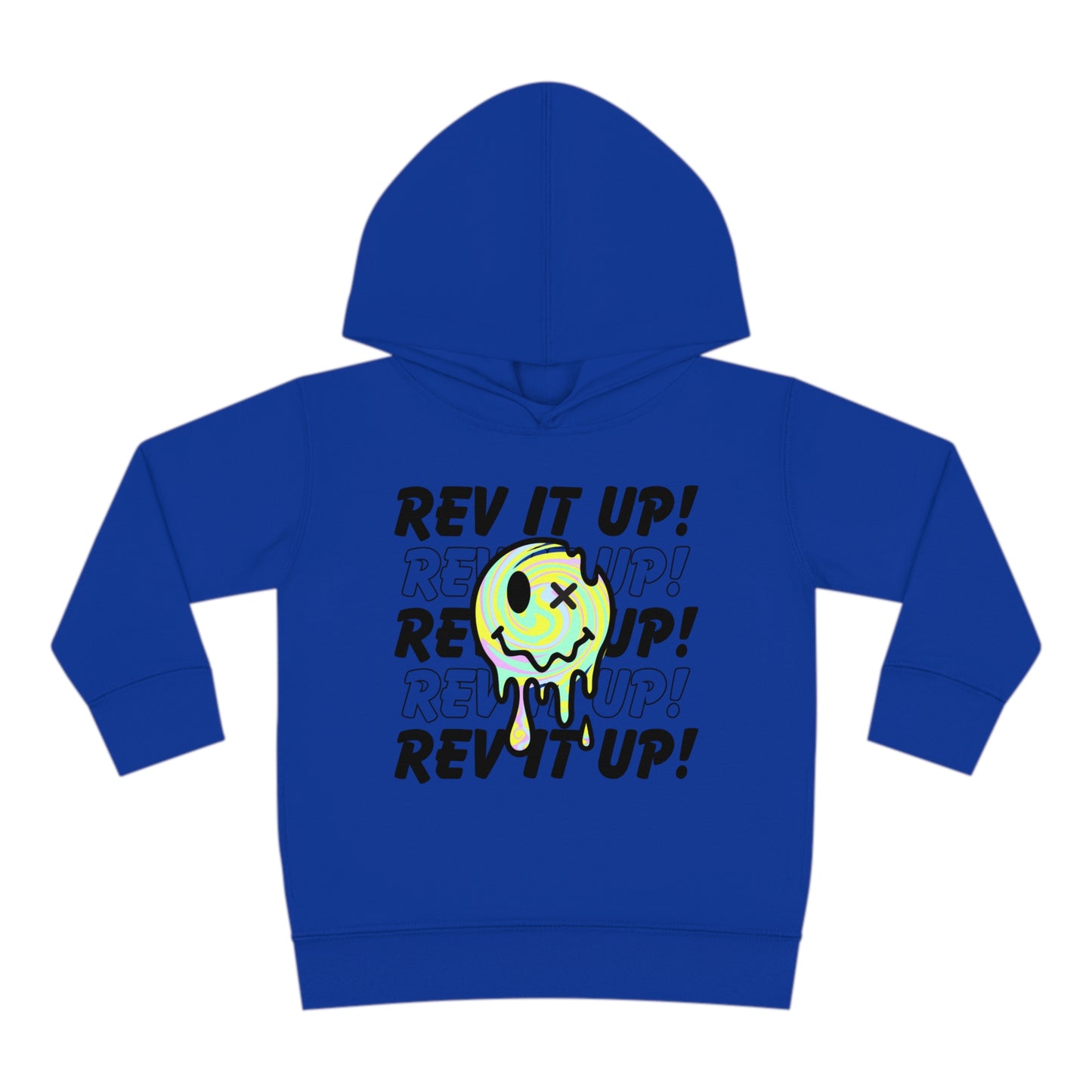 Rev It Up Retro Smiley -Toddler Hooded Sweatshirt