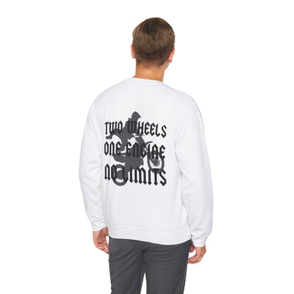 Two Wheels No Limits- Adult Crewneck Sweatshirt
