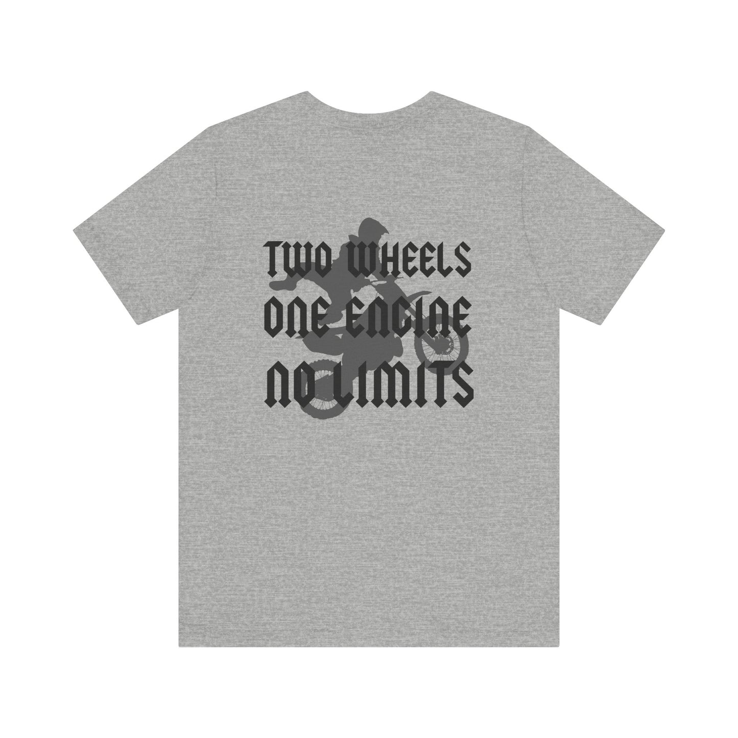 Two Wheels No Limits- Adult T-Shirt