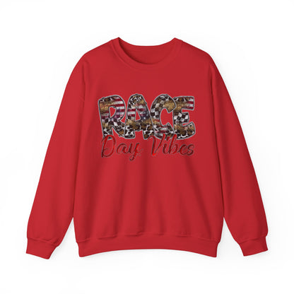 Race Day Vibes Wild American- Adult Crewneck Sweatshirt