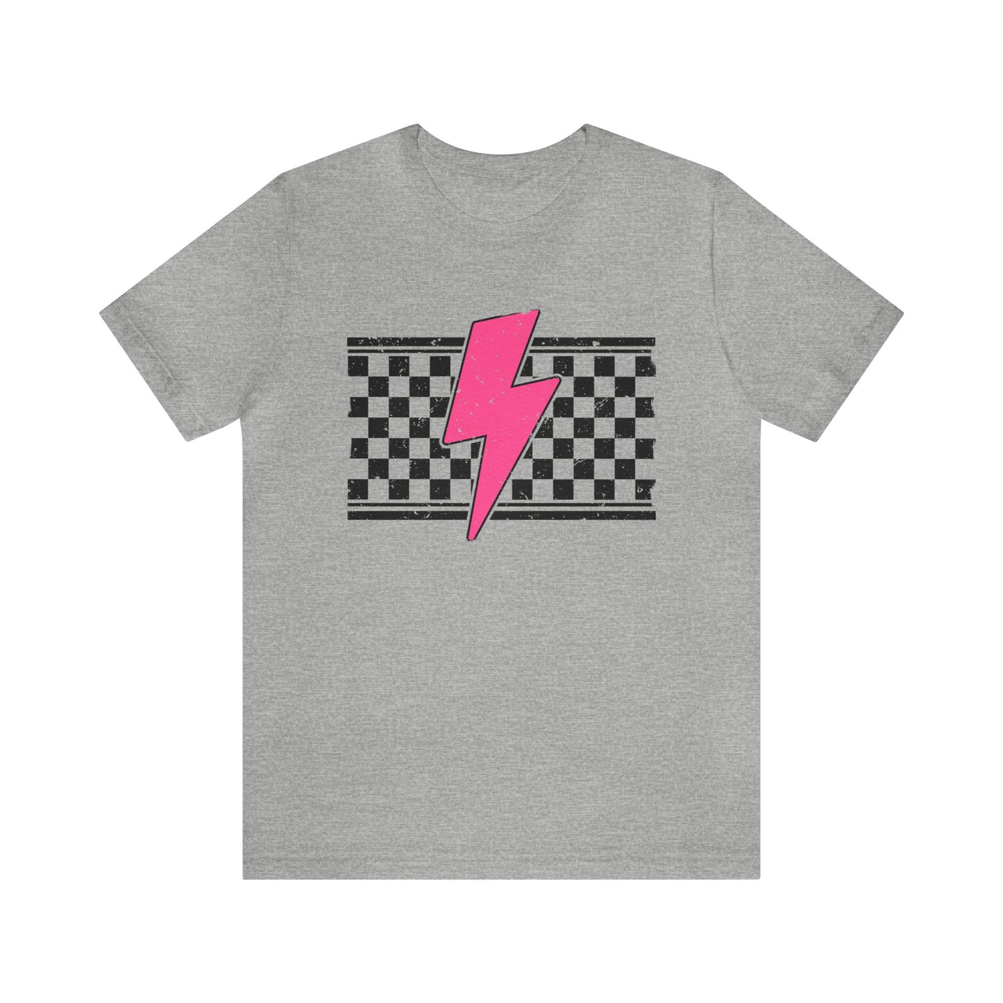 Pink Lightening Bolt- Adult T-Shirt