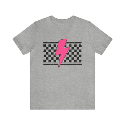 Pink Lightening Bolt- Adult T-Shirt
