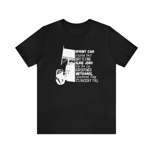 Race Day Sprint Car- Adult T-Shirt