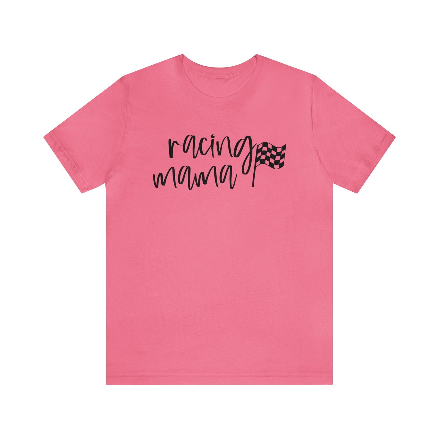 Race Mama with Flag- Adult T-Shirt