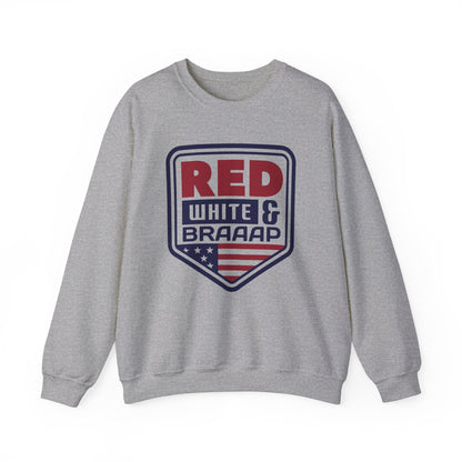 Red White and Braaap- Adult Crewneck Sweatshirt