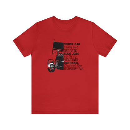 Race Day Sprint Car- Adult T-Shirt