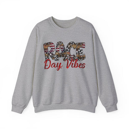 Race Day Vibes Wild American- Adult Crewneck Sweatshirt