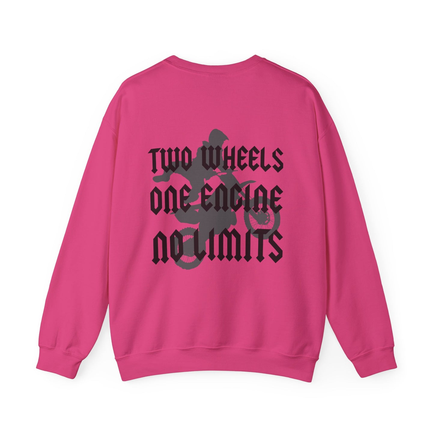 Two Wheels No Limits- Adult Crewneck Sweatshirt