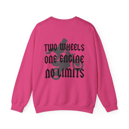Two Wheels No Limits- Adult Crewneck Sweatshirt
